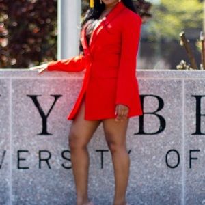 Lovers & Friends Deep V Blazer Dress